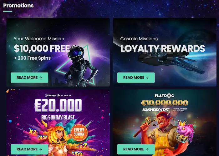 Stellar Spins Casino promotions
